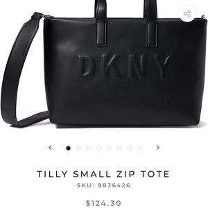 DKNY Tilly Logo Top Zip Tote Black